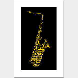 Saxophone player Posters and Art